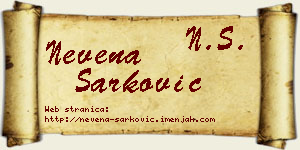 Nevena Šarković vizit kartica
